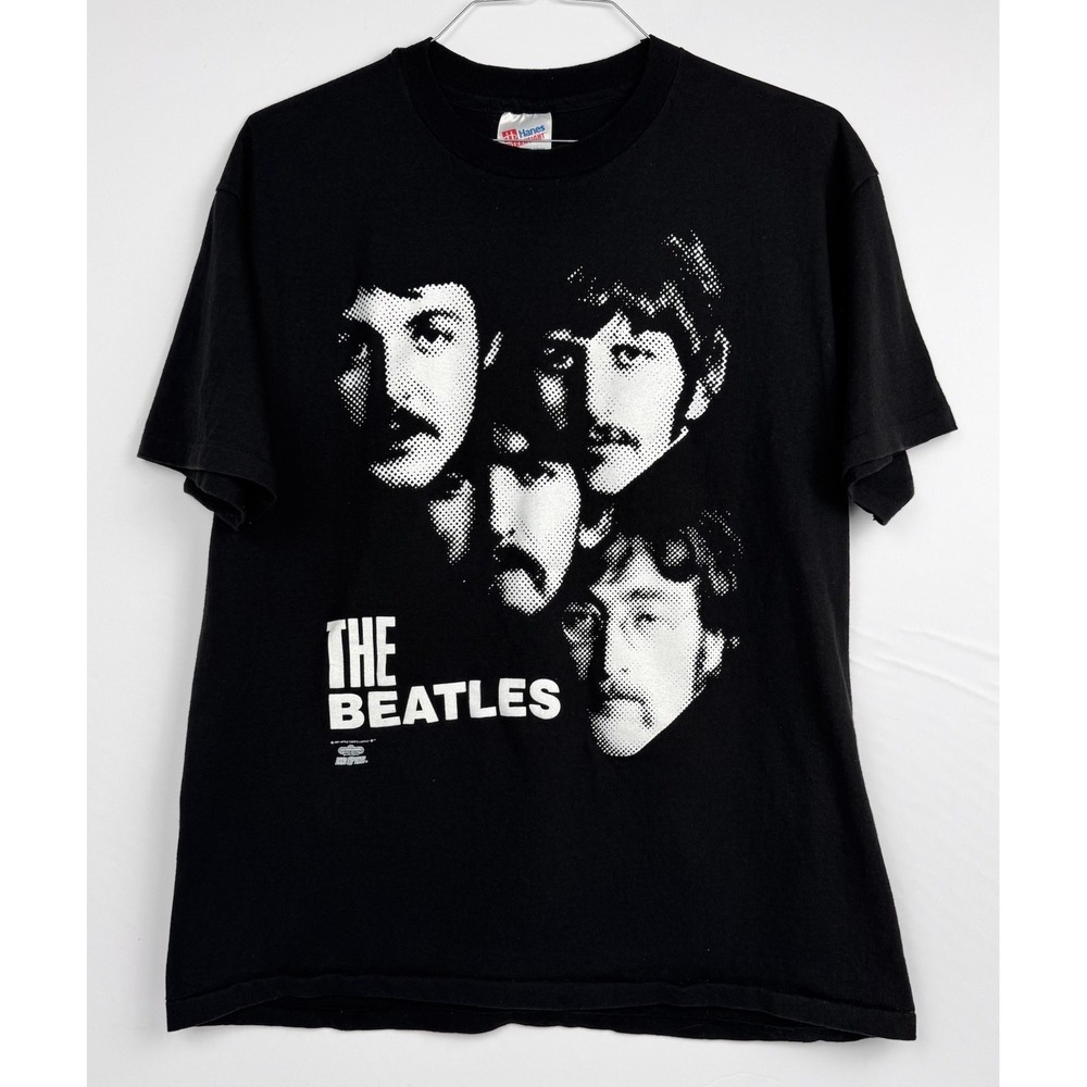 VTG 1991 The Beatles Graphic T-Shirt Double Sided Hanes S.S. Size L/XL 44" Chest